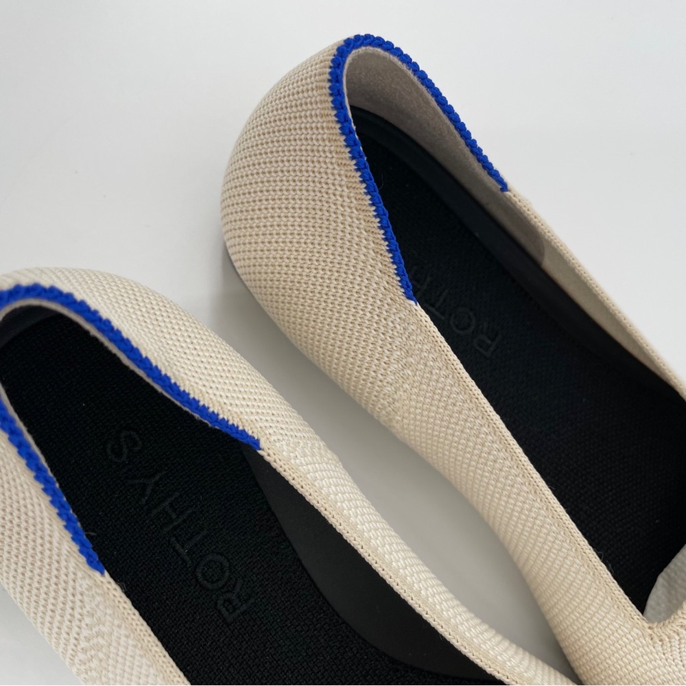 Rothy’s The Almond Loafer in Vanilla Bean Ballet Flat Mule Ivory Cream Neutral - Picture 6 of 7